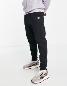 Черные джоггеры с маленьким логотипом Reebok Classics-Черный цвет