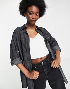 Черный удлиненный шакет Hollister-Черный цвет