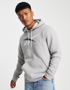 Серый худи с крупным логотипом Reebok