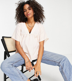 Розовая футболка свободного кроя с V-образным вырезом ASOS DESIGN Maternity-Розовый цвет