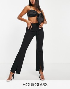Узкие винтажные брюки в тонкую полоску с разрезами ASOS DESIGN Hourglass-Разноцветный