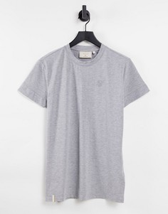 Футболка серого цвета в строгом стиле SikSilk Essentials-Серый