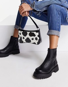 Черные ботинки челси с эластичной вставкой ASOS DESIGN Atom-Черный цвет
