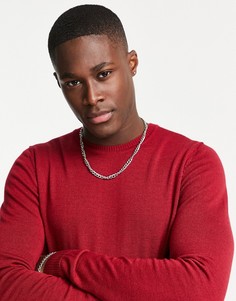 Красный облегающий джемпер из мериносовой шерсти ASOS DESIGN