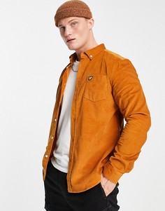 Вельветовая рубашка рыжего цвета Lyle & Scott-Коричневый цвет