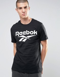 Черная футболка с большим логотипом Reebok Vector AZ9526-Черный