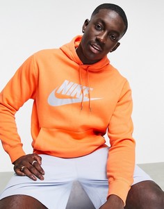 Оранжевое худи со светоотражающим логотипом Nike-Оранжевый цвет