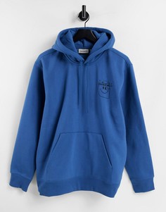 Худи синего цвета с принтом в виде смайлика Carhartt WIP-Голубой