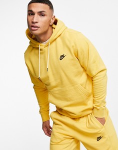 Худи бледно-горчичного цвета с логотипом Nike Revival-Желтый