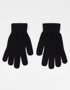 Черные вязаные перчатки Boardmans-Черный цвет
