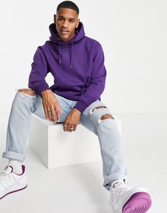 Фиолетовый худи в стиле oversized Jack & Jones Essentials-Фиолетовый цвет