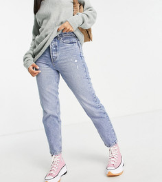 Светлые джинсы в винтажном стиле Stradivarius Petite-Голубой