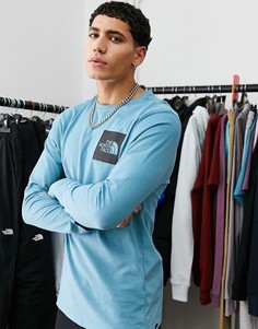 Голубой лонгслив The North Face Fine
