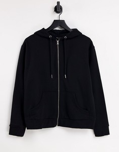 Худи черного цвета с молнией ASOS DESIGN Ultimate-Черный цвет