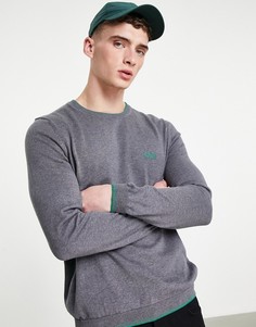 Серый джемпер с круглым вырезом BOSS Athleisure Ritom