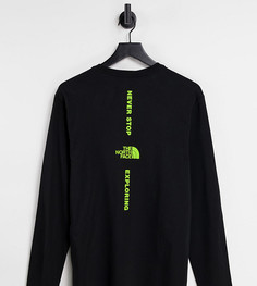Черный лонгслив The North Face Vertical – эксклюзивно для ASOS-Черный цвет