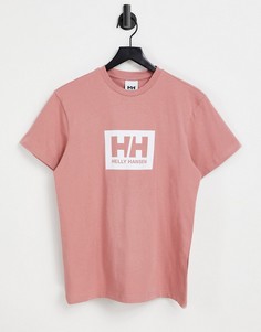 Розовая футболка с квадратным логотипом "HH" Helly Hansen-Розовый цвет