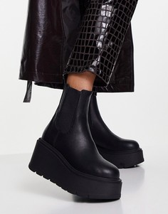 Черные ботинки челси на танкетке ASOS DESIGN Ark-Черный цвет