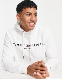 Худи белого цвета с классическим логотипом Tommy Hilfiger-Белый