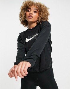 Черный термотоп Nike Running Icon Clash Dri-FIT-Черный цвет