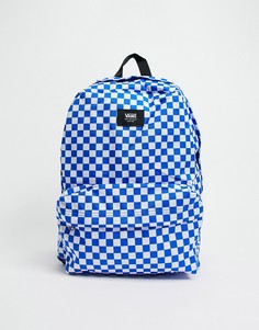 Рюкзак в синюю клетку Vans Old Skool III-Голубой