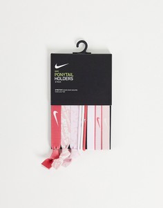 Набор из 9 розовых резинок для волос Nike-Розовый цвет