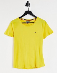 Желтая мягкая футболка из трикотажа Tommy Jeans-Желтый