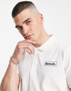 Белое поло из органического хлопка с логотипом Bench-Белый