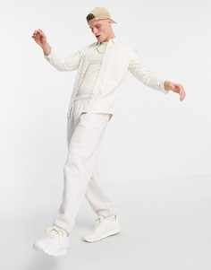 Кремовая джинсовая рубашка с длинными рукавами New Look-Белый