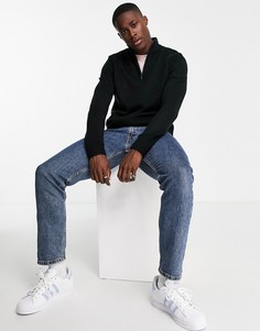 Черный джемпер на короткой молнии Brave Soul-Черный цвет