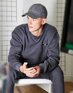 Серый oversized-свитшот с нашивкой-логотипом от комплекта Jack & Jones Core