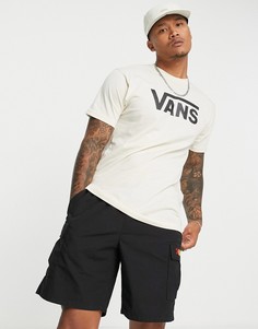 Футболка кремового цвета Vans Classic-Белый