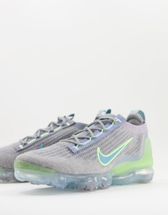 Серые кроссовки Nike Vapormax 2021 Flyknit-Серый