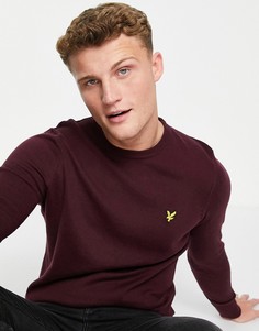 Бордовый вязаный джемпер из мериносовой шерсти Lyle & Scott-Красный