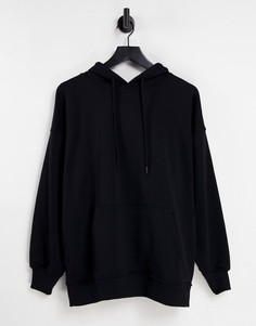 Черный oversized-худи Stradivarius-Черный цвет