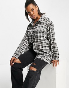 Черная oversized-рубашка в клетку Public Desire-Разноцветный