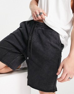 Серые трикотажные шорты от комплекта Bershka-Серый