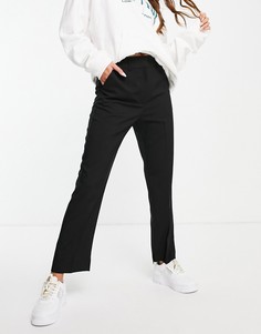 Черные облегающие брюки-сигареты ASOS DESIGN-Черный цвет