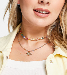 Забавные космические ожерелья с подвеской в виде планеты с золотистой и многоцветной отделкой из бусин Reclaimed Vintage Inspired-Золотистый