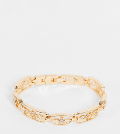 Золотистый браслет с античным узором Reclaimed Vintage Inspired