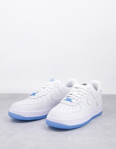 Разноцветные кроссовки в стиле колор блок меняющейся расцветки Nike Air Force 1 LX-Белый