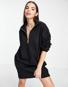 Черное платье-свитшот в стиле oversized Maison Scotch-Черный цвет
