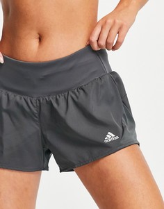 Черные шорты для бега с логотипом adidas Running-Черный