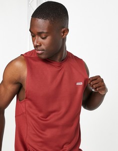 Спортивная футболка без рукавов из быстросохнущей ткани ASOS 4505-Красный
