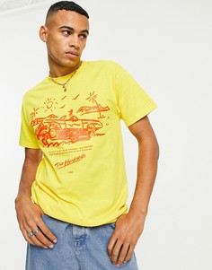 Желтая футболка с принтом The Hundreds Madness-Желтый