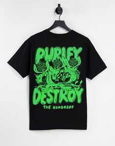 Черная футболка с принтом "Purify and Destroy" The Hundreds-Черный цвет