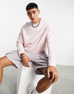 Свободный легкий свитшот розового цвета ASOS DESIGN-Розовый цвет