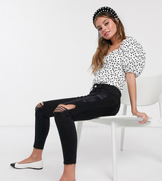 Черные облегающие джинсы New Look Petite-Черный