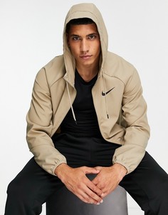 Светло-бежевая куртка Nike Pro Training Dri-FIT Flex Vent Max-Светло-бежевый цвет