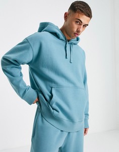 Голубой oversized-худи от комплекта Topman